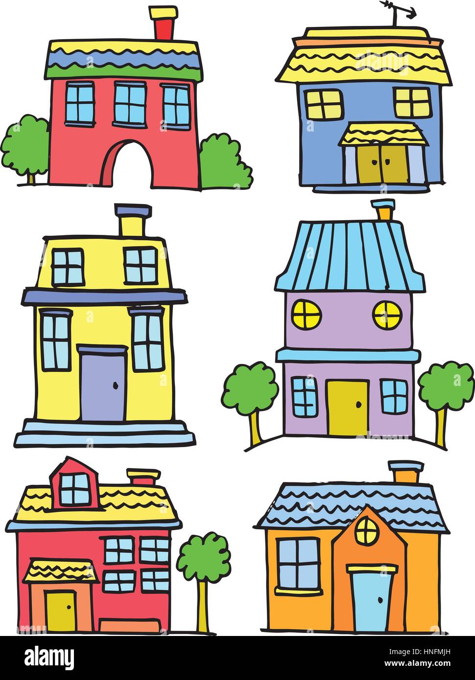 Vector illustration of house set various collection Stock Vector Image ...