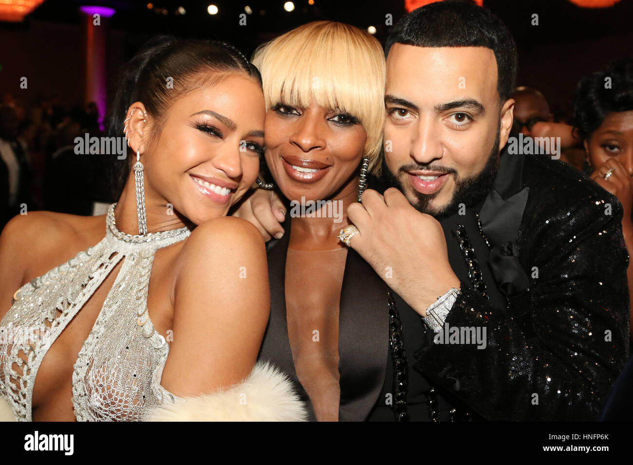 Los Angeles, Ca, USA. 11th Feb, 2017. Cassie, Mary J. Blige and French Montana inside at the Pre-GRAMMY Gala and Salute to Industry Icons Honoring Debra Lee at The Beverly Hilton on February 11, 2017 in Los Angeles, California. Stock Photo