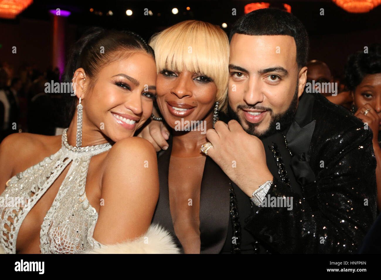 Los Angeles, Ca, USA. 11th Feb, 2017. Cassie, Mary J. Blige and French Montana inside at the Pre-GRAMMY Gala and Salute to Industry Icons Honoring Debra Lee at The Beverly Hilton on February 11, 2017 in Los Angeles, California. Stock Photo