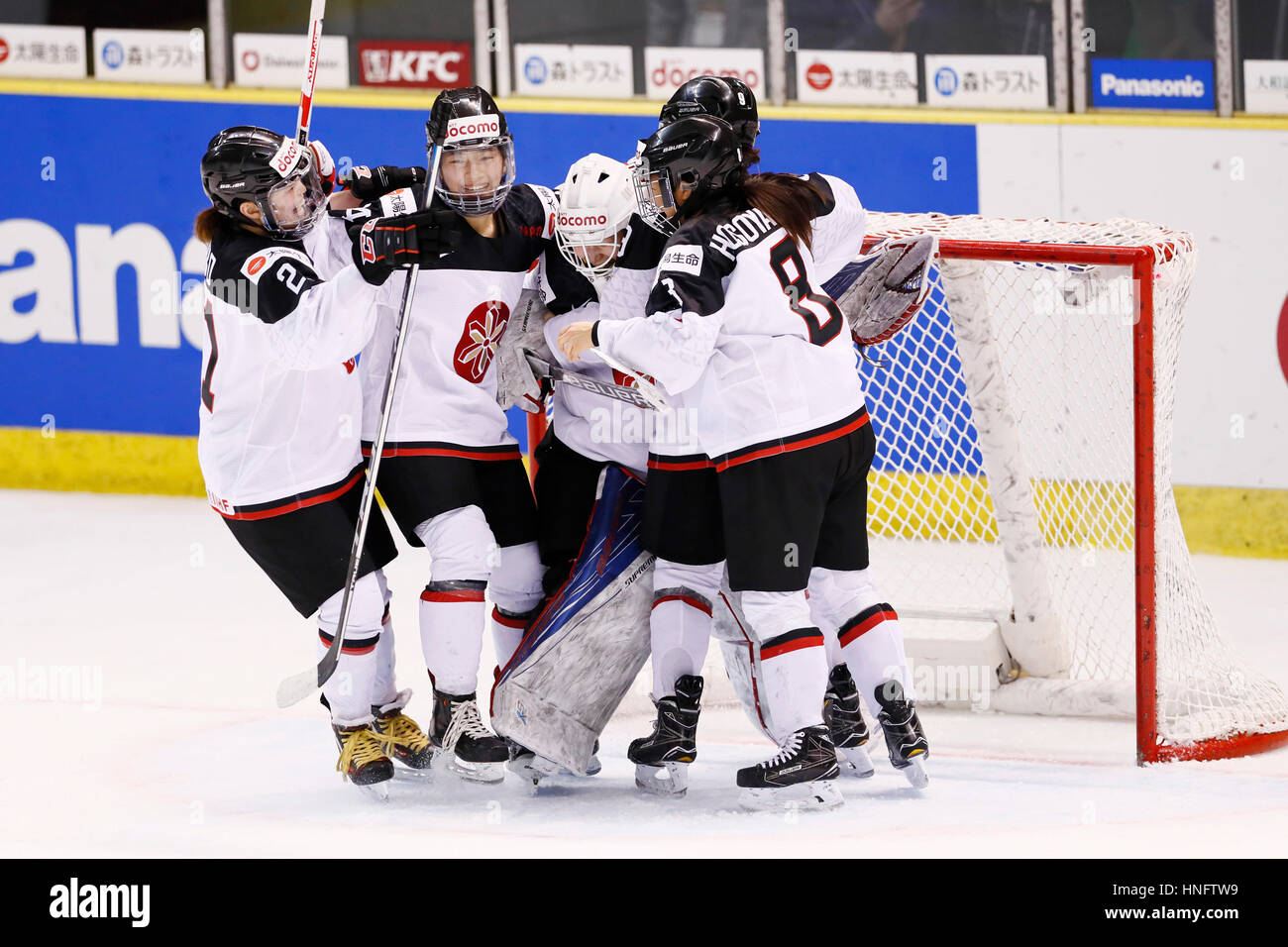Hokkaido, Japan. 12th Feb, 2017. Japan Women's team group (JPN) Ice