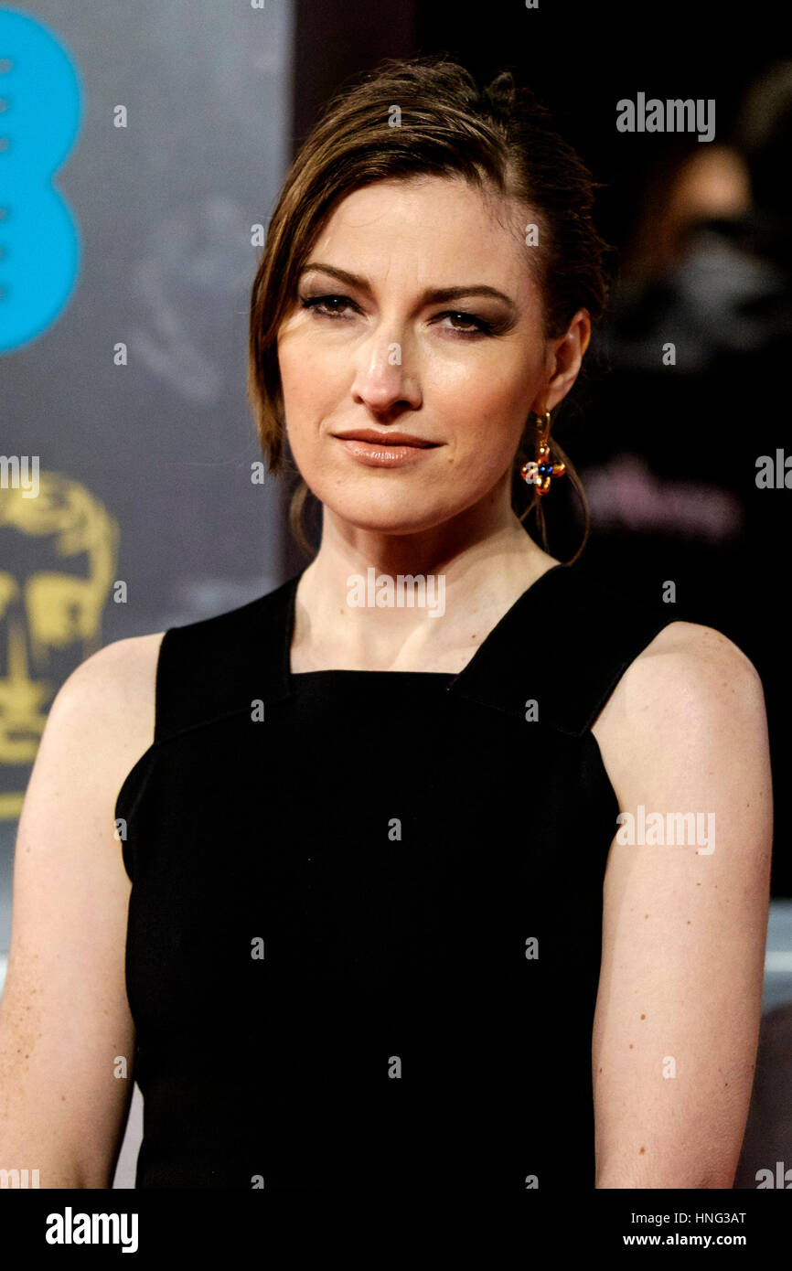 London, UK. 12th February 2017. Kelly Macdonald arrives at the EE British Academy Film Awards on  12/02/2017 at Royal Albert Hall, . Persons pictured: Kelly Macdonald. Stock Photo
