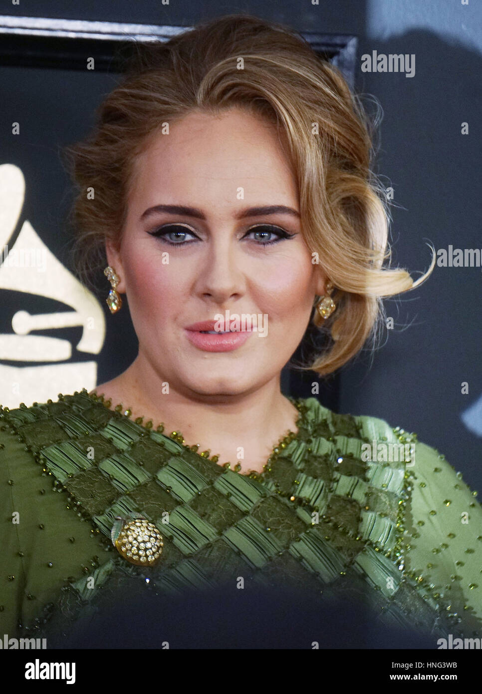 Adele 077 arriving at the 59th Annual Grammy Awards 2017  at Staples Center in Los Angeles. February 12, 2017. Stock Photo