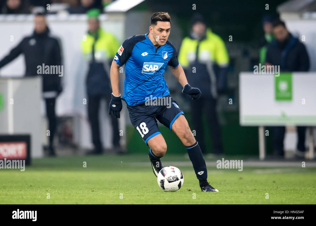 Wolfsburg Germany 12th Feb 2017 Nadiem Amiri Of Hoffenheim Plays wolfsburg-germany-12th-feb-2017-nadiem-amiri-of-hoffenheim-plays