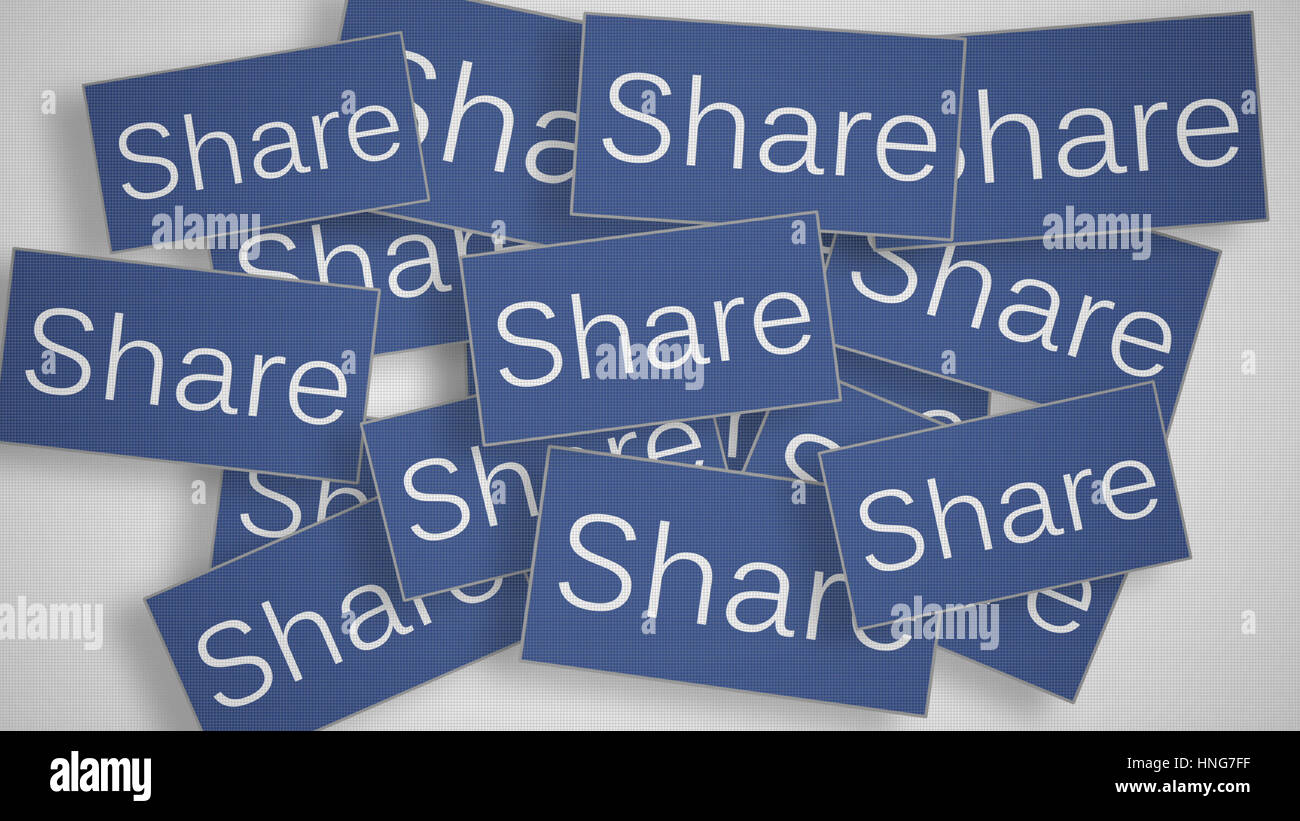 A lot of Share buttons. Social media concept. Illustration Stock Photo ...