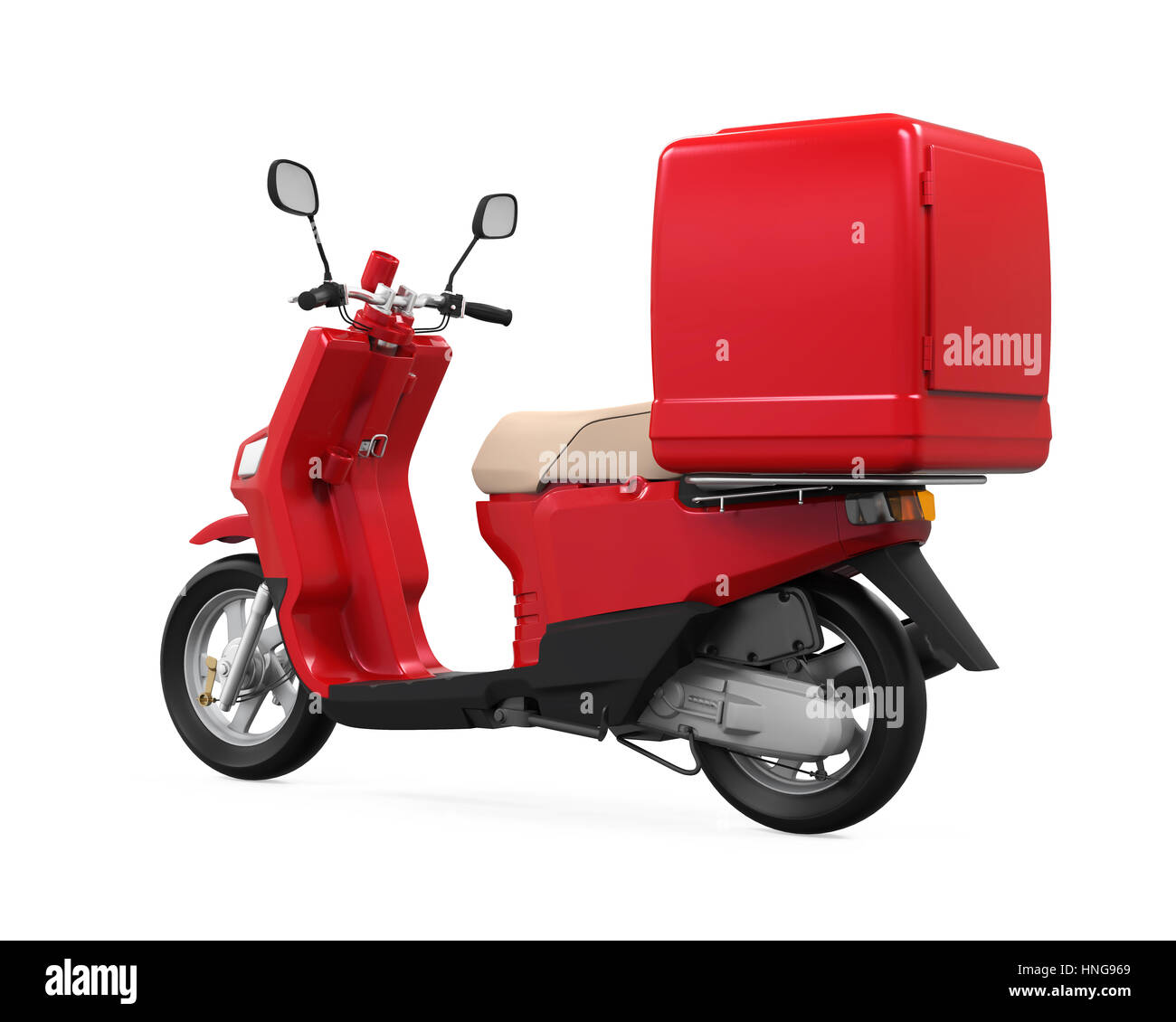 Motorcycle Delivery Box Isolated Stock Photo Alamy
