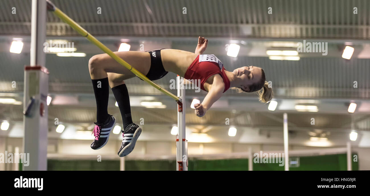Laura Armorgie competes in the Womans High jump final Stock Photo - Alamy
