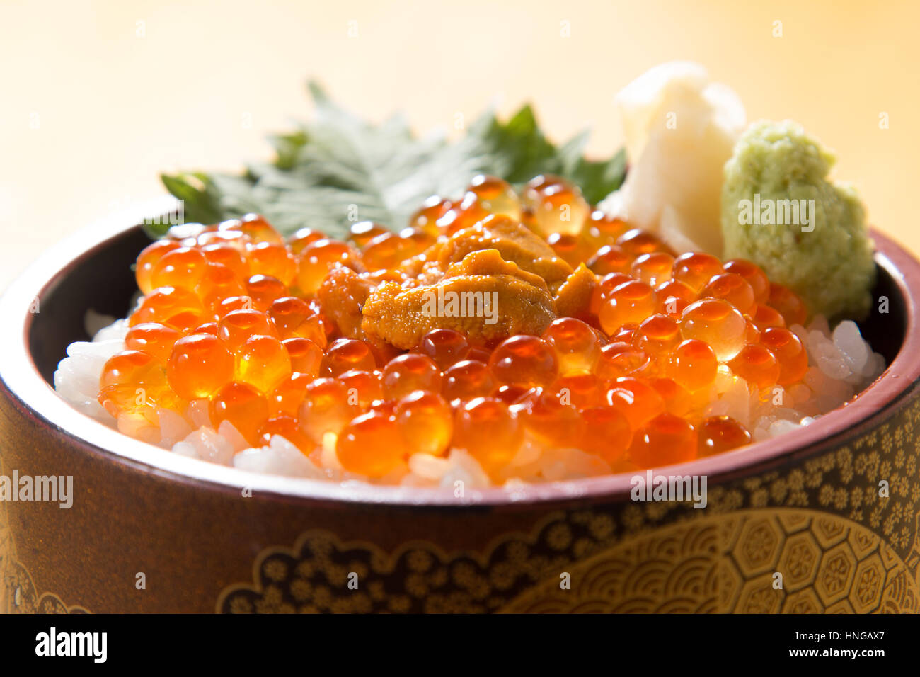 Fish Roe On Rice salmon roe rice Stock Photo - Alamy