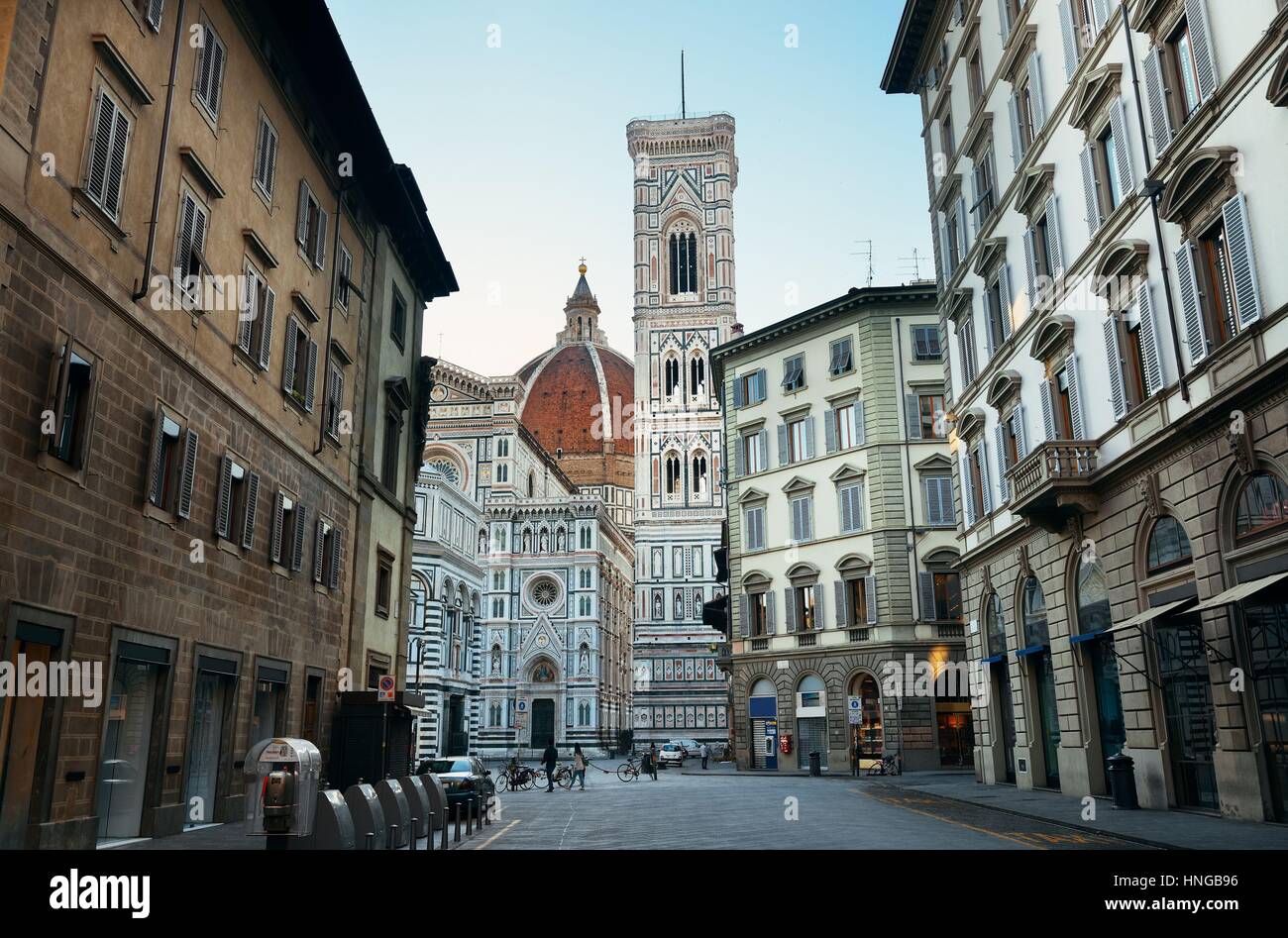 Close Up Street View Duomo Santa Maria Del Fiore In Florence Italy Closeup Street View Stock  Photo - Alamy