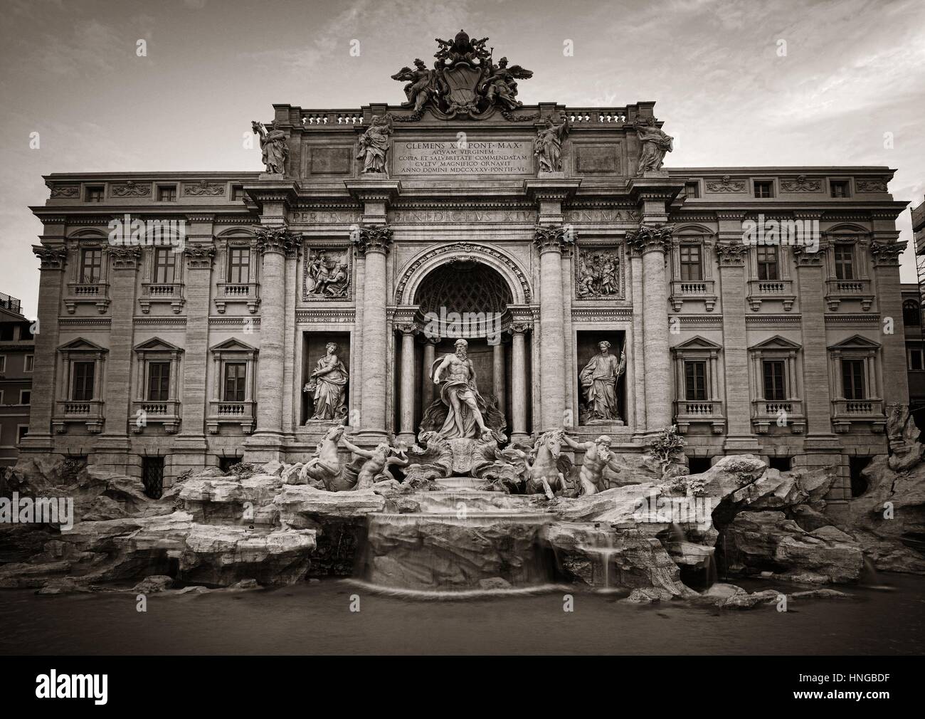 Trevi Fountain with Baroque style as the famous tourism attraction in