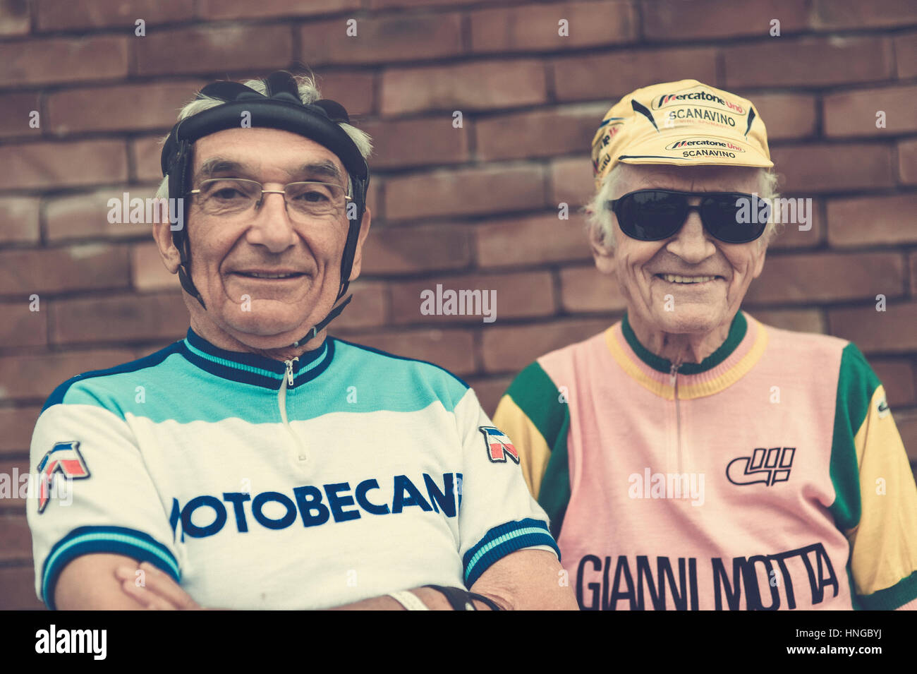 Retro Ronde of the Tour of Flanders in Oudenaarde, Belgium. Stock Photo