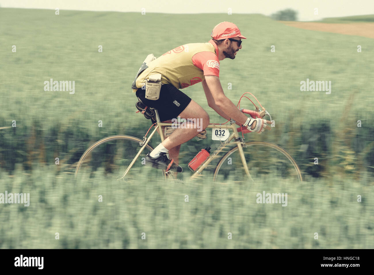 Retro Ronde of the Tour of Flanders in Oudenaarde, Belgium. Stock Photo