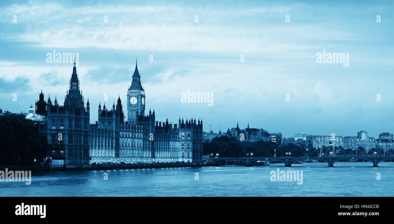 Westminster with House of Parliament, London. Stock Photo