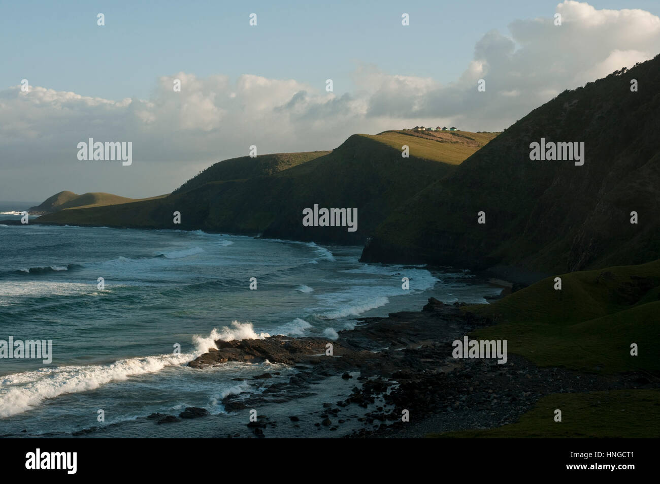 The rolling hills of the Transkei around Coffee Bay Eastern Cape South Africa Stock Photo