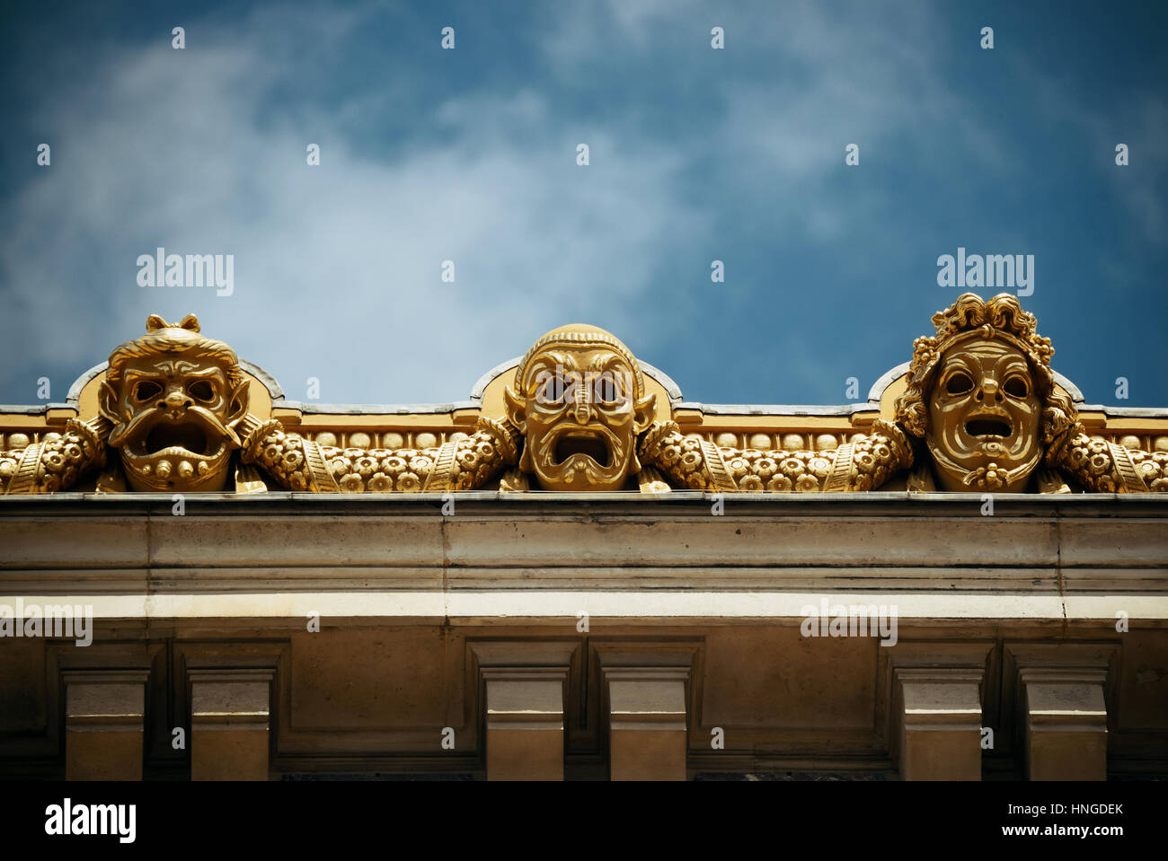 Historical Statue of Paris Opera in France. Stock Photo