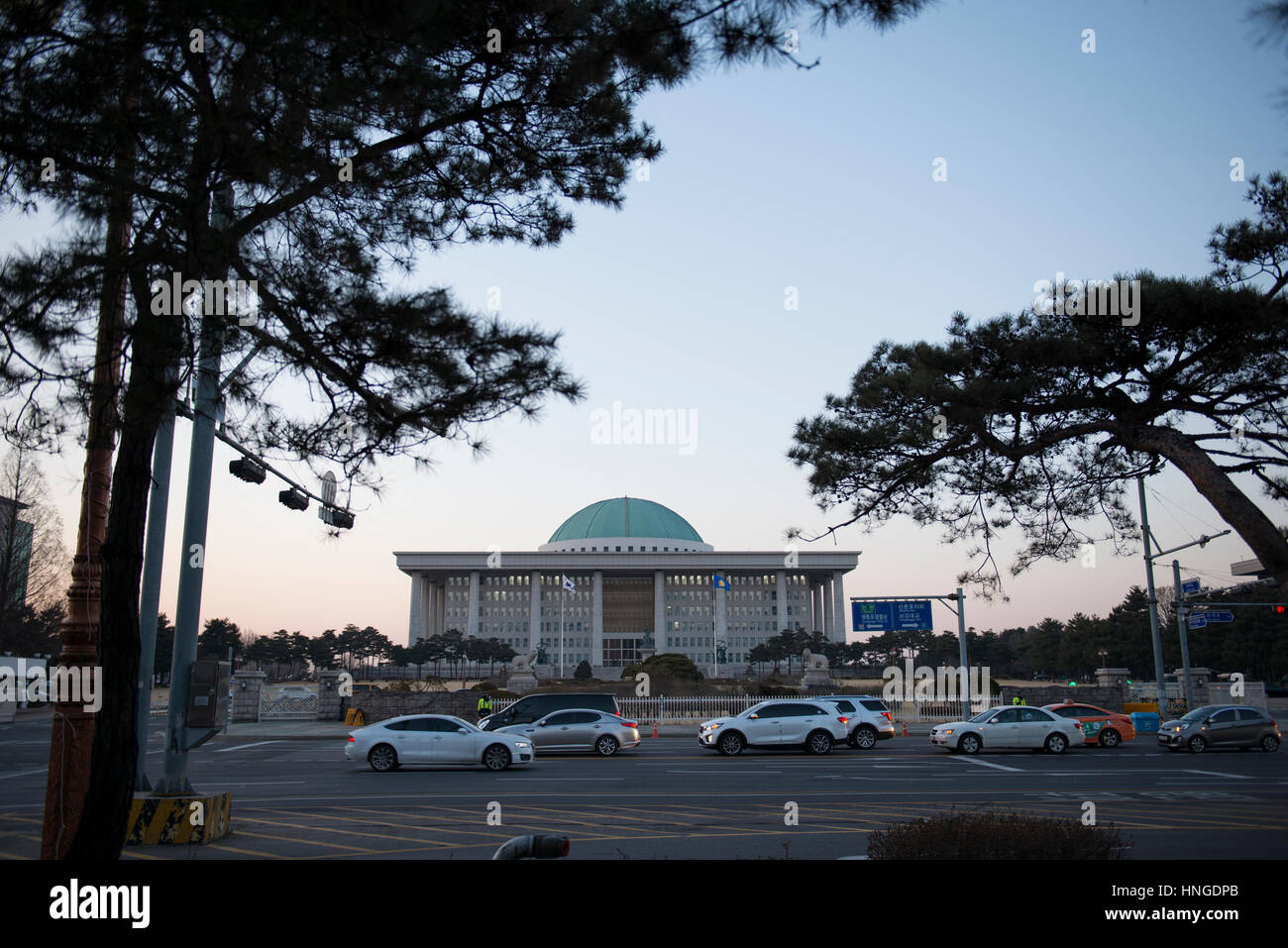 South Korean (Republic of Korea) National Assembly Hall ( South Korea’s Parliament) Stock Photo