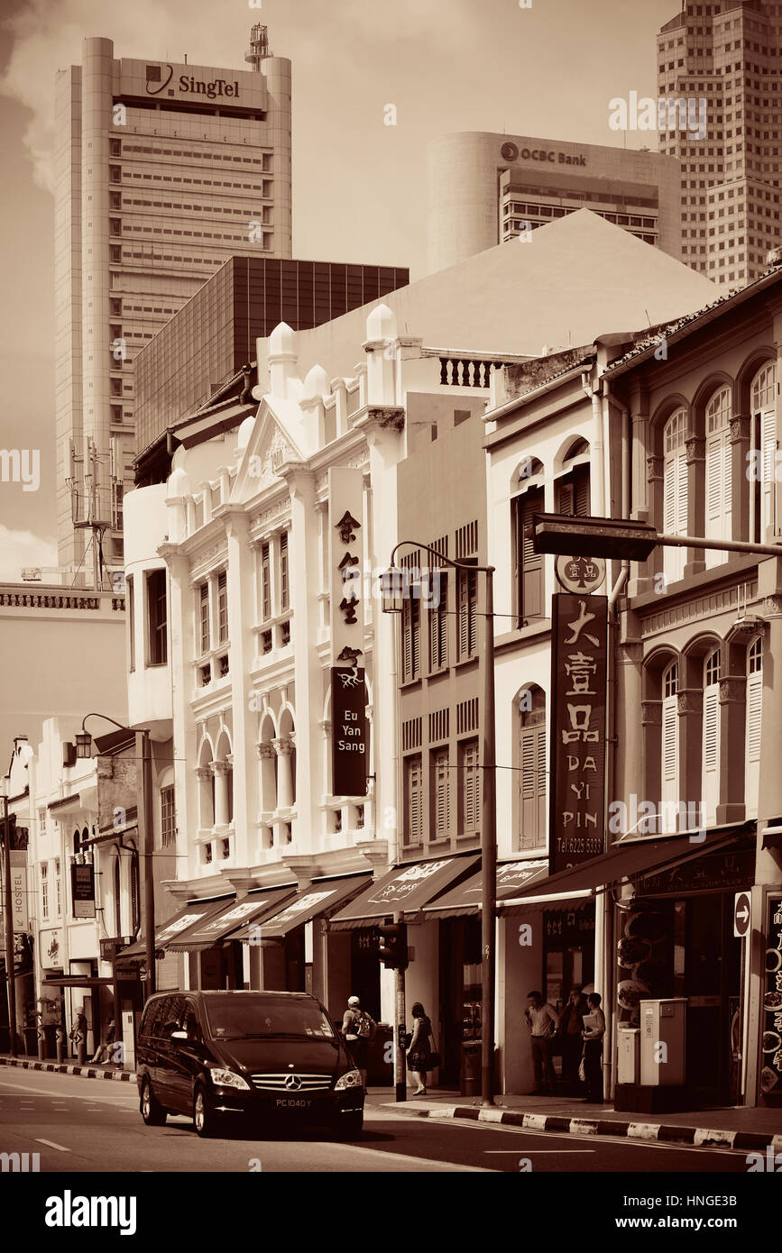Singapore city urban street hi-res stock photography and images - Alamy