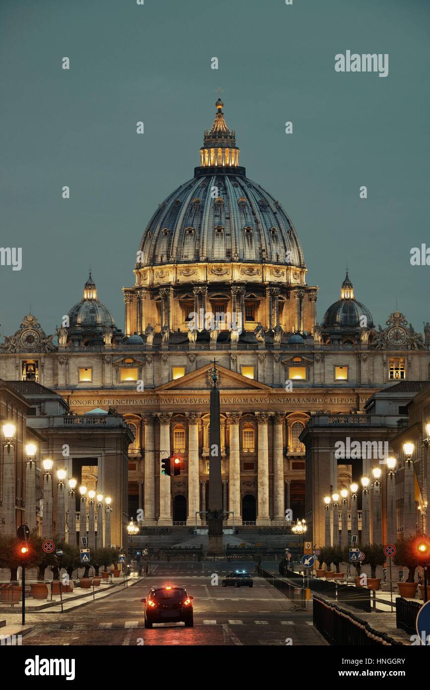 Vatican City Street View St. Peter's Basilica In Vatican City With Street View Stock Photo - Alamy
