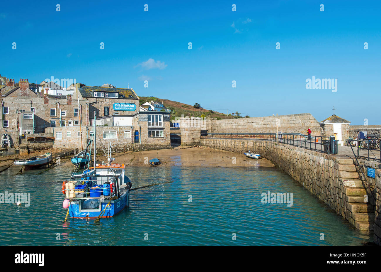 Hugh Town Harbour St. Mary's Isles of Scilly Stock Photo