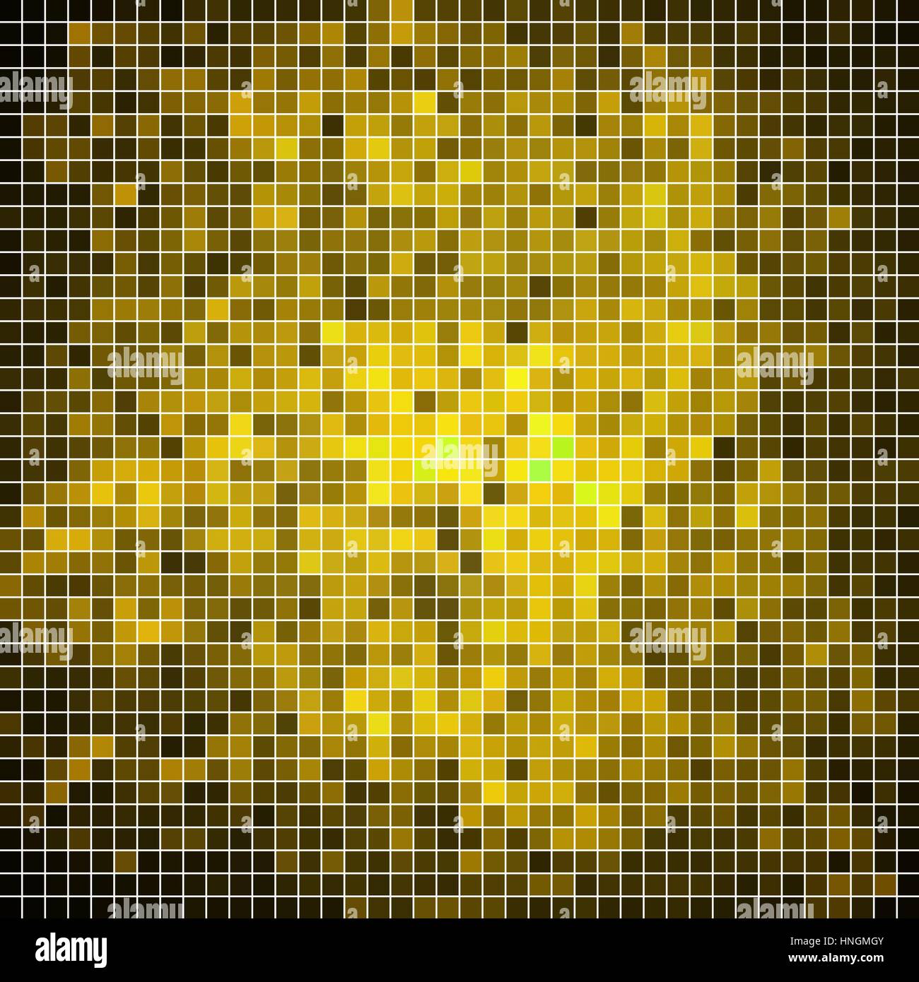 abstract vector square pixel mosaic background - yellow Stock Vector ...