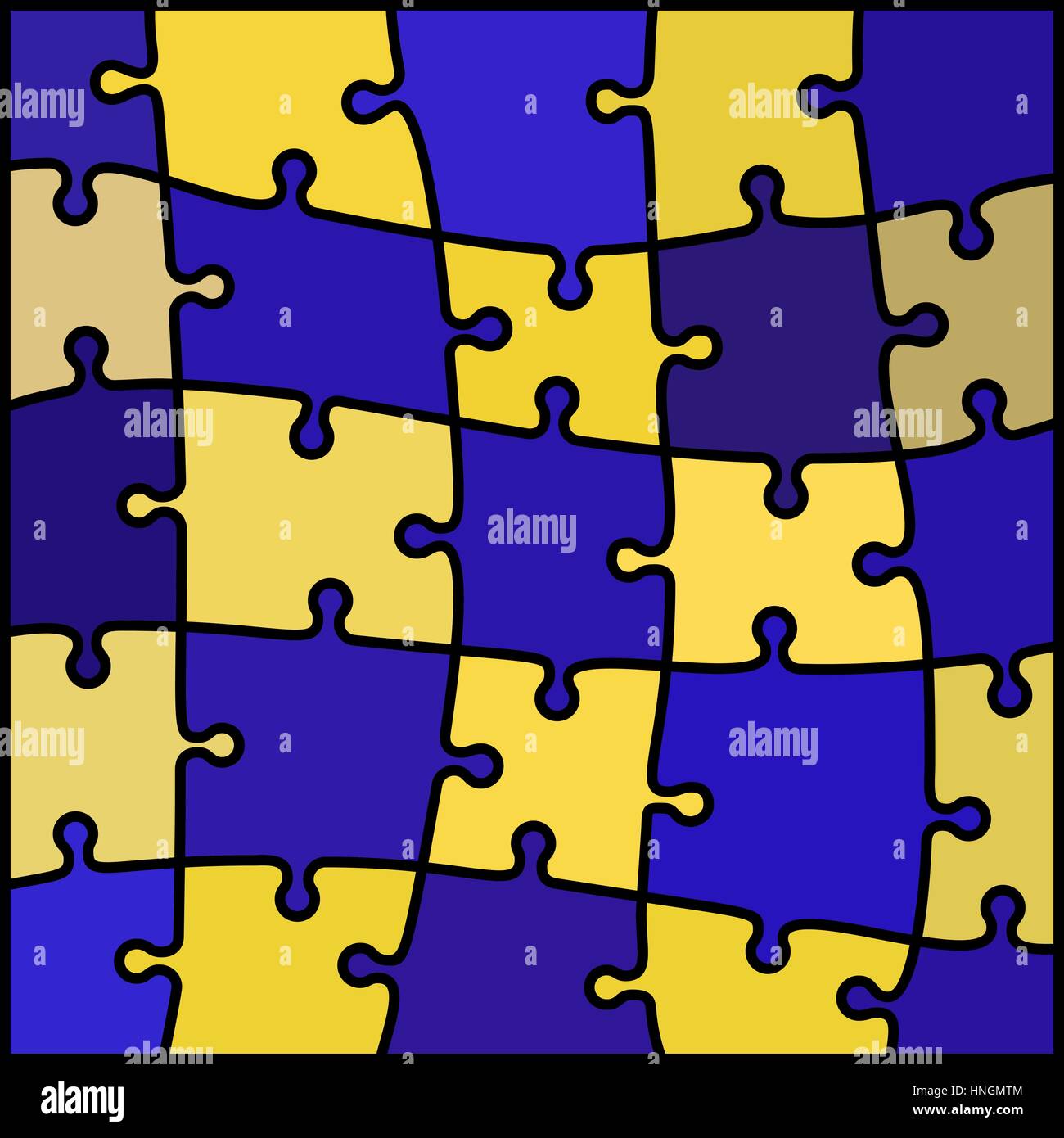 abstract colored puzzle background - yellow and blue Stock Vector Image ...