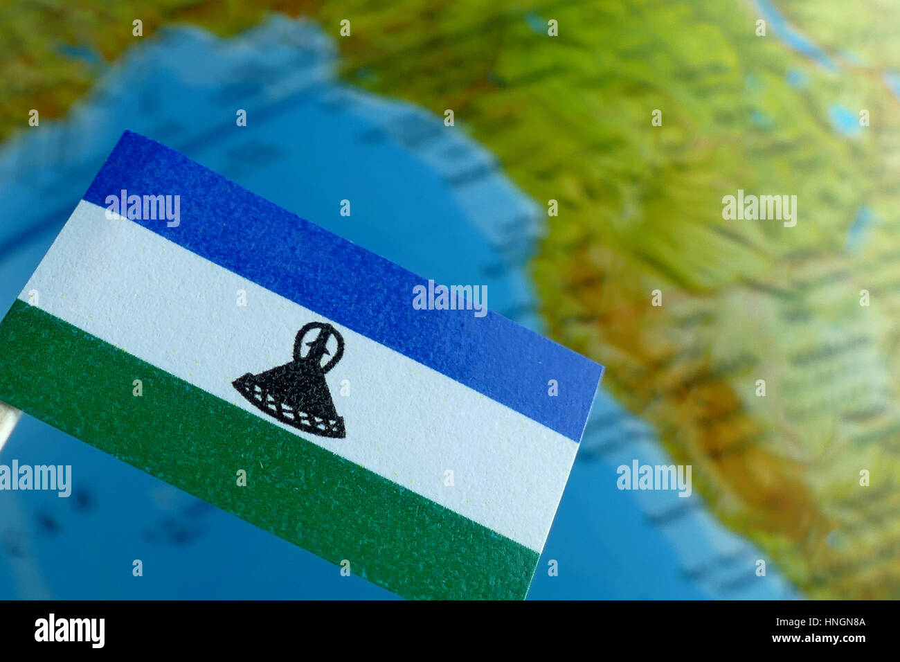 Lesotho flag and map hi-res stock photography and images - Alamy