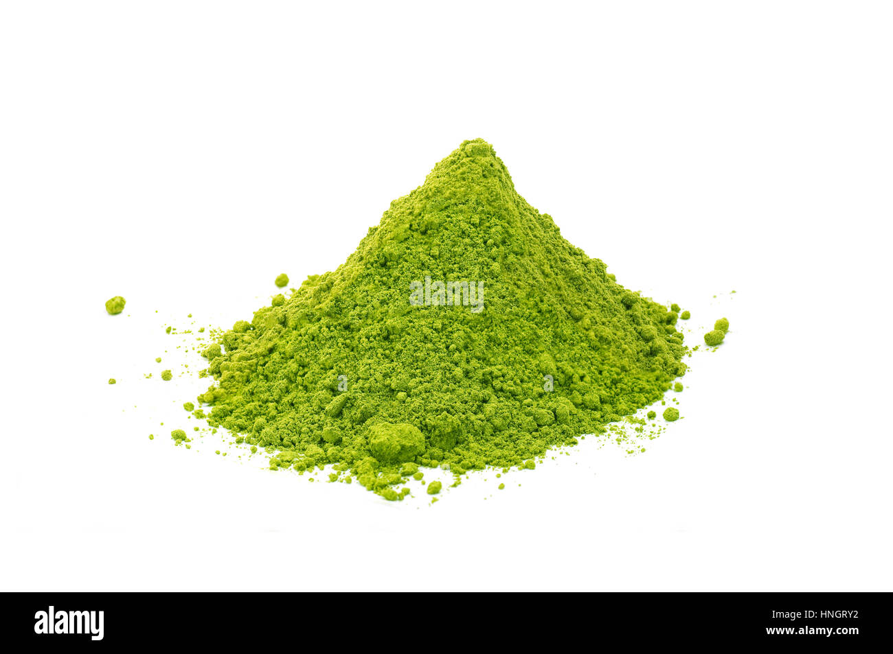 powdered green tea matcha Stock Photo