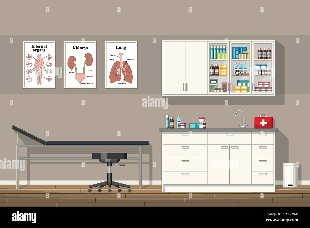 Illustration of a doctor office Stock Vector Image & Art - Alamy