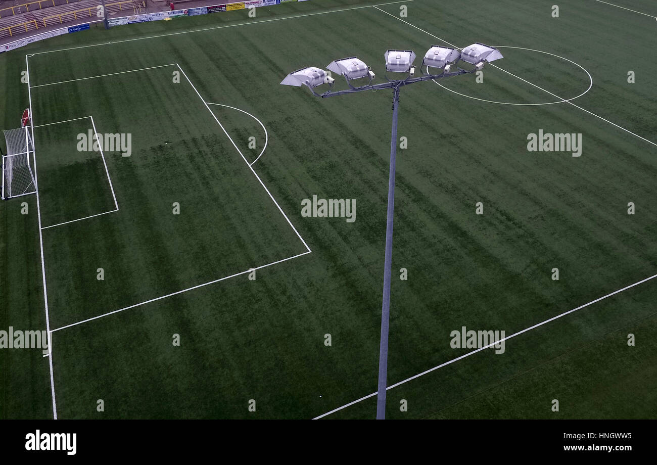 An aerial view of Gander Green Lane, home of Sutton United football
