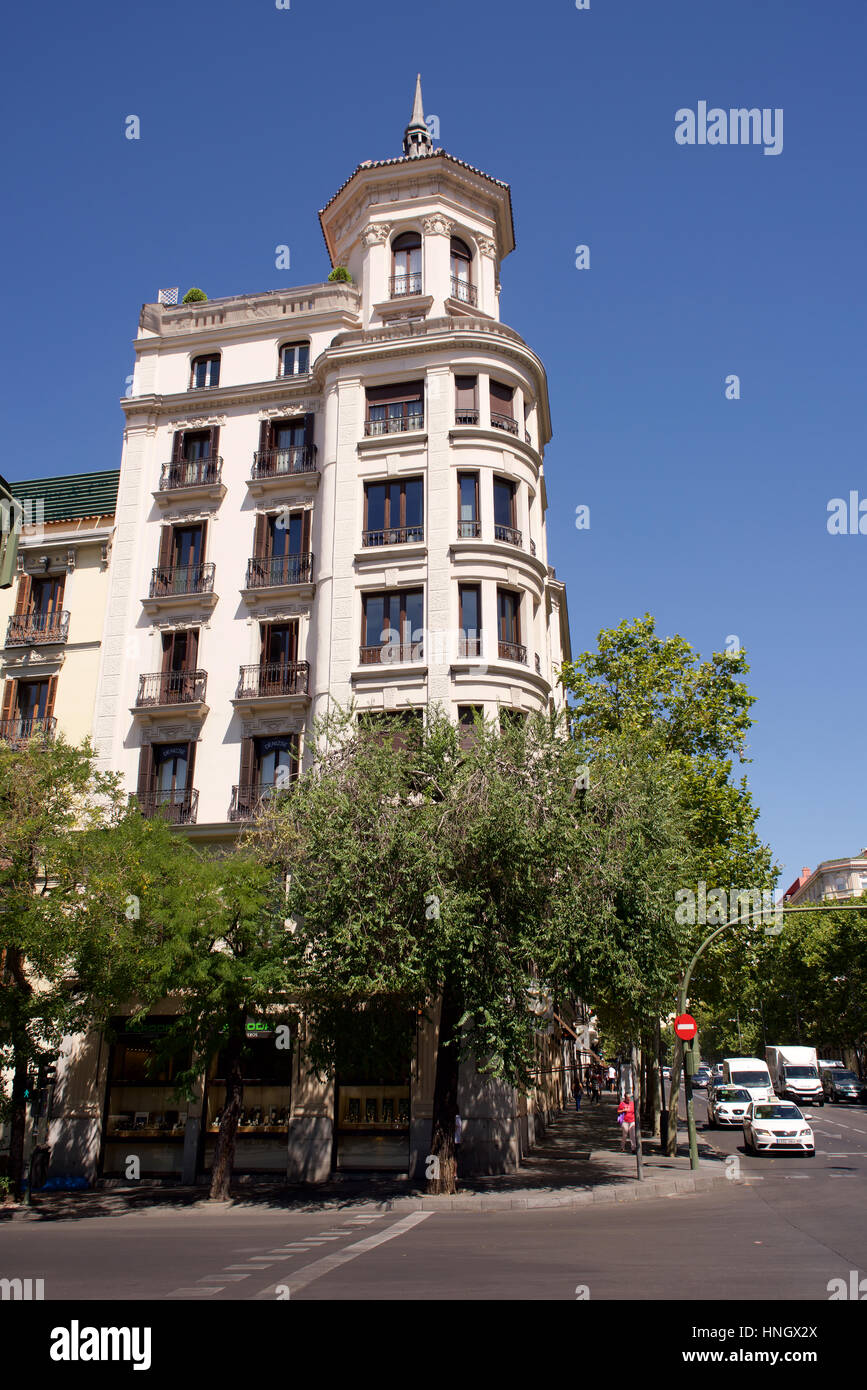 Calle de Goya in Madrid, Spain. Stock Photo