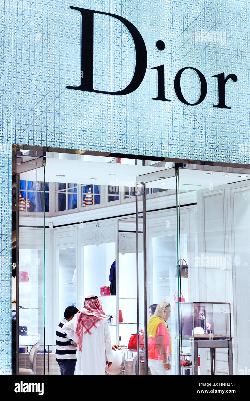 Dior store, Dubai. Stock Photo