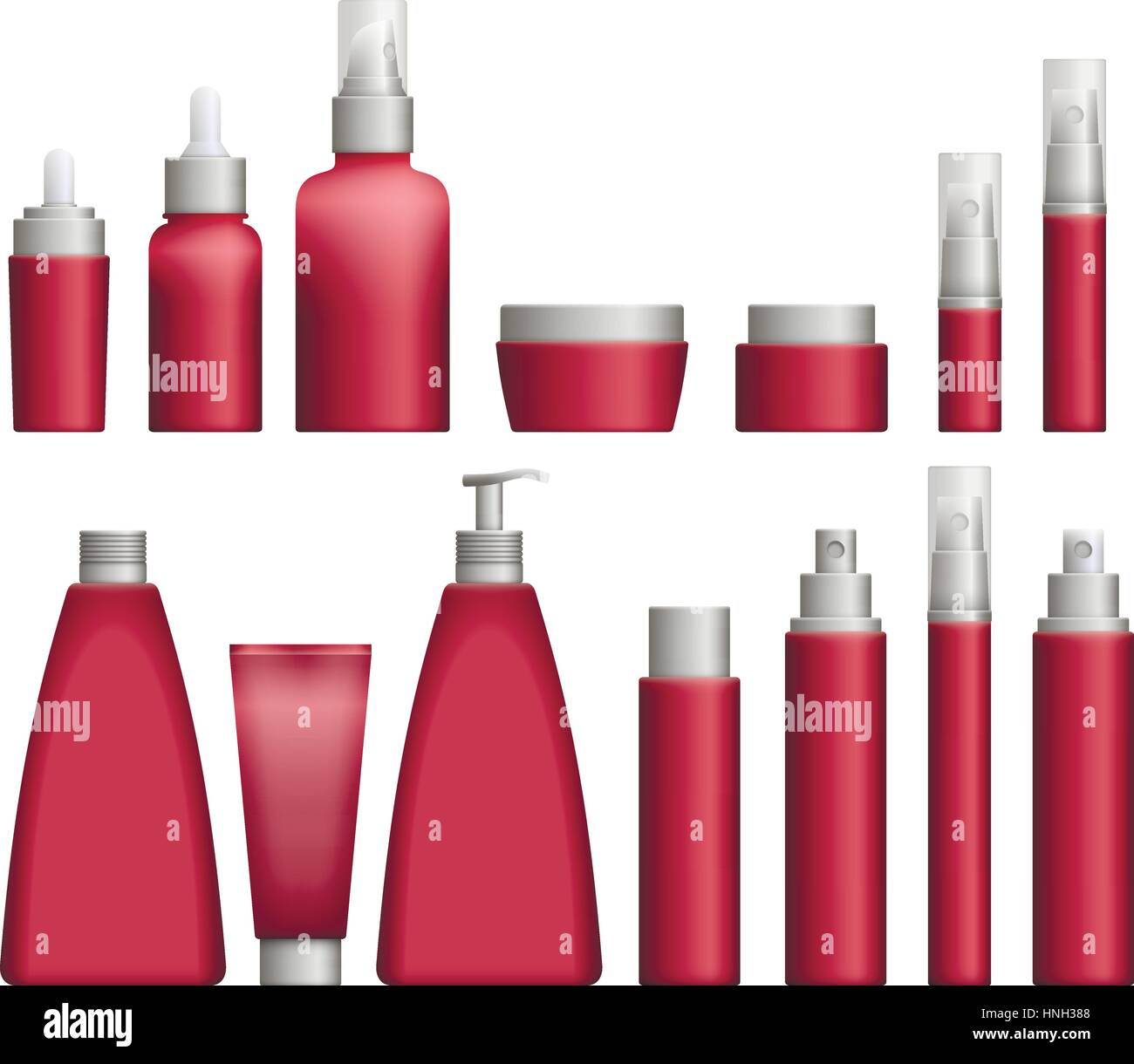 Realistic pink Cosmetics bottles Stock Vector Image & Art Alamy