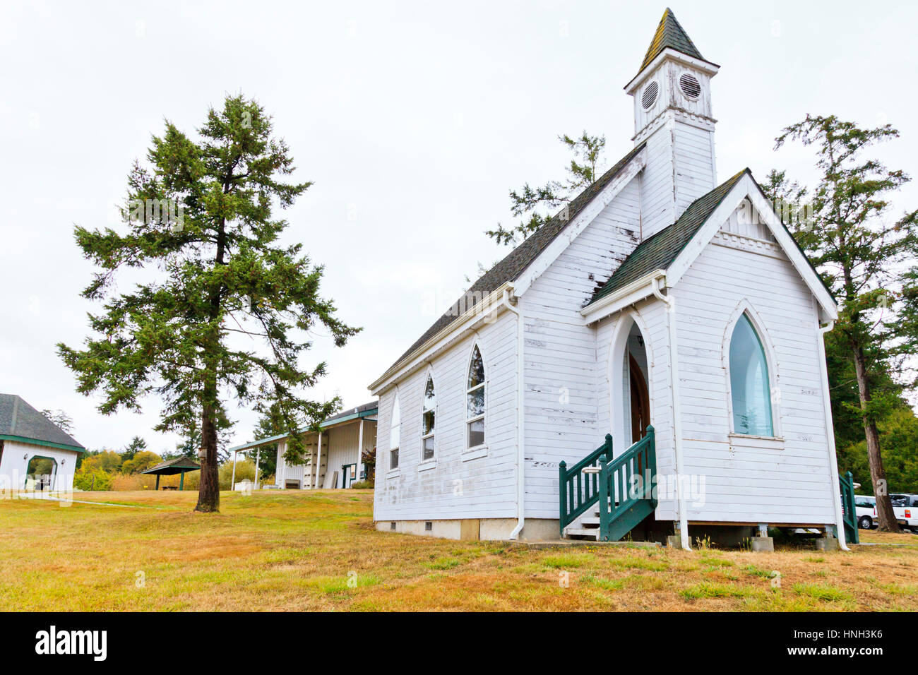 San Juan Vineyards Wedding Chapel, Friday Harbor, Washington State USA Stock Photo