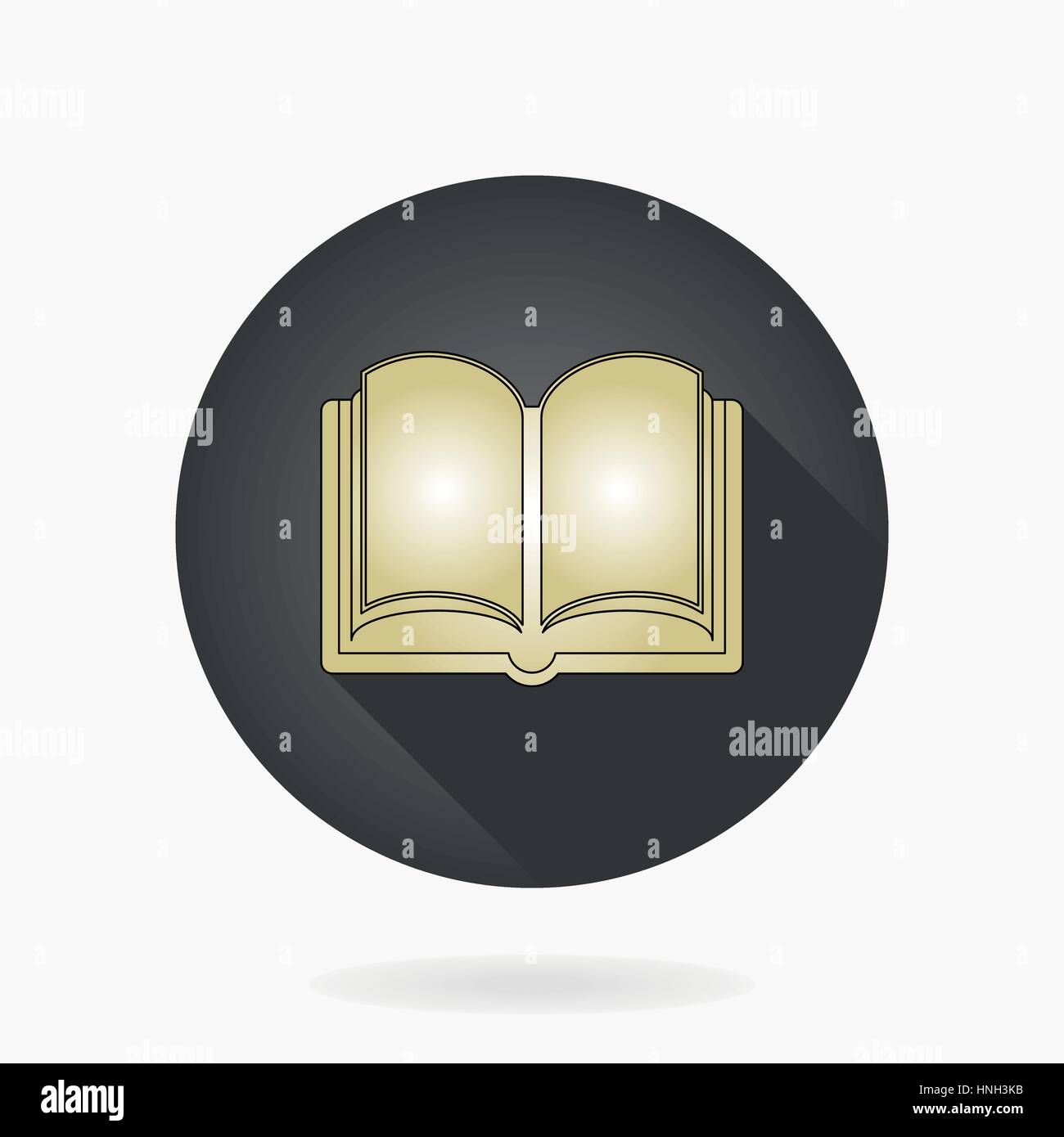 Fine Vector Flat Icon With Book Stock Vector
