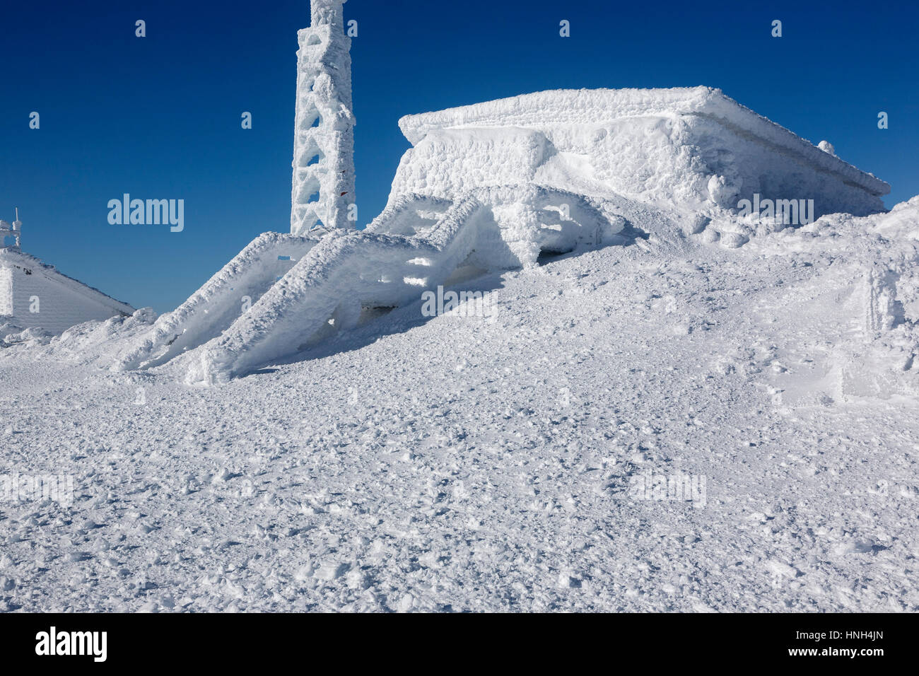 Tip Top House on the summit of Mount Washington in the White Mountains, New Hampshire USA during