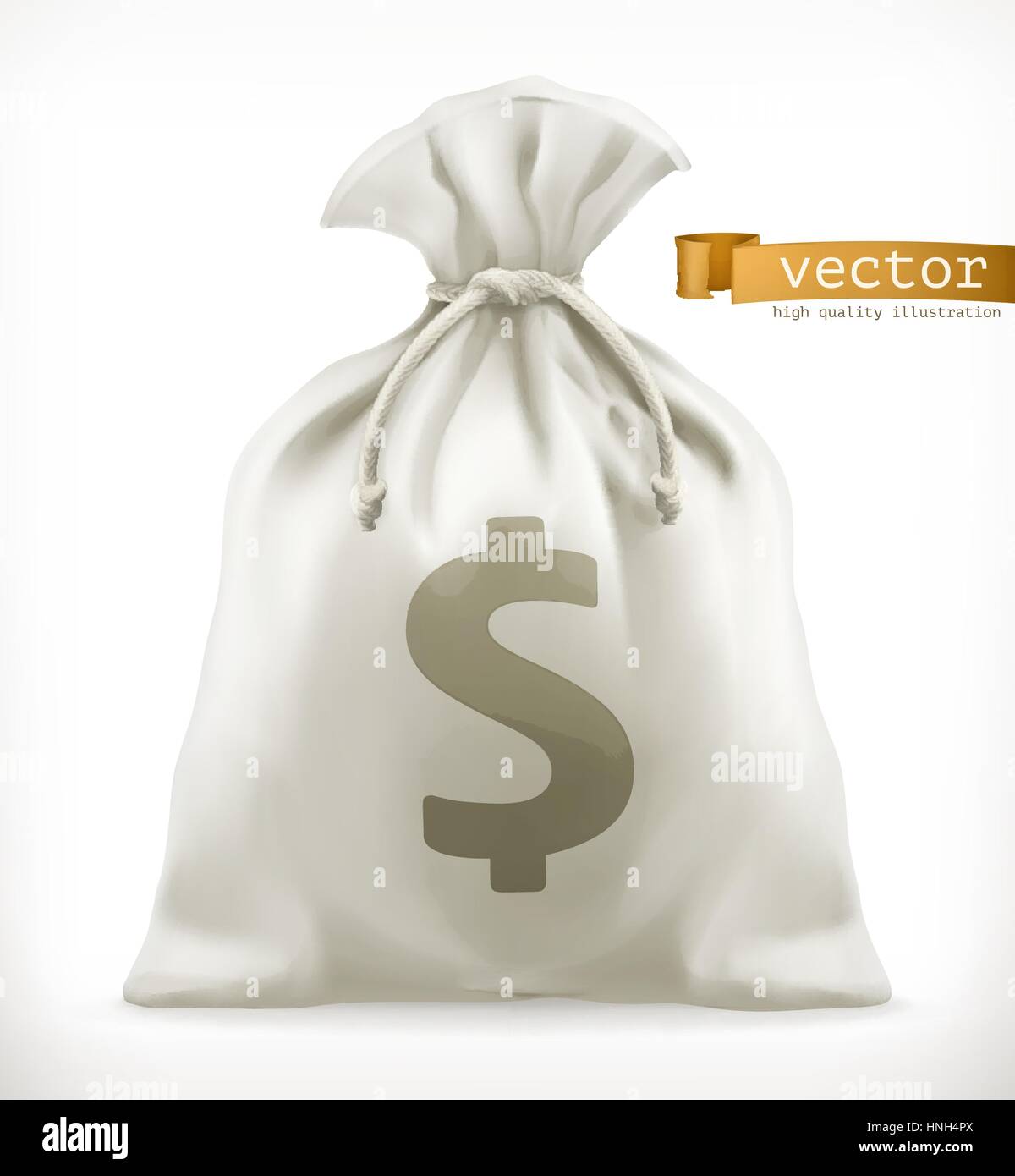 Money Bag. 3d vector icon Stock Vector