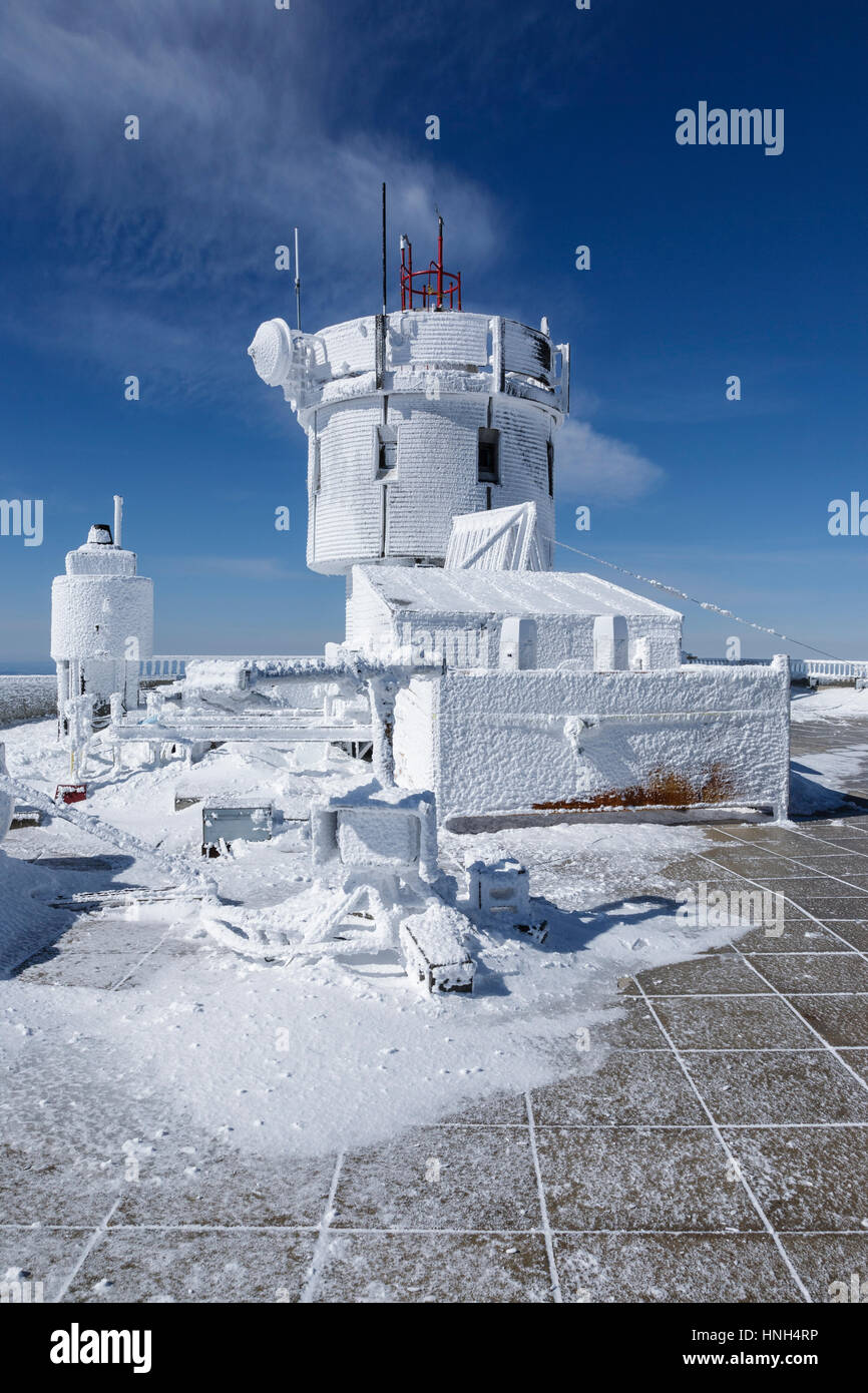 The summit of Mount Washington in the White Mountains, New Hampshire ...