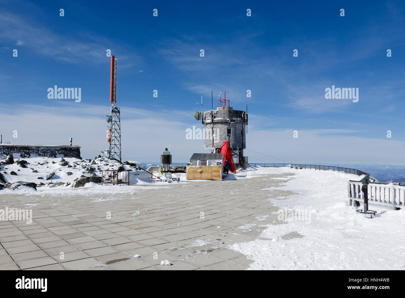 The summit of Mount Washington in the White Mountains, New Hampshire ...