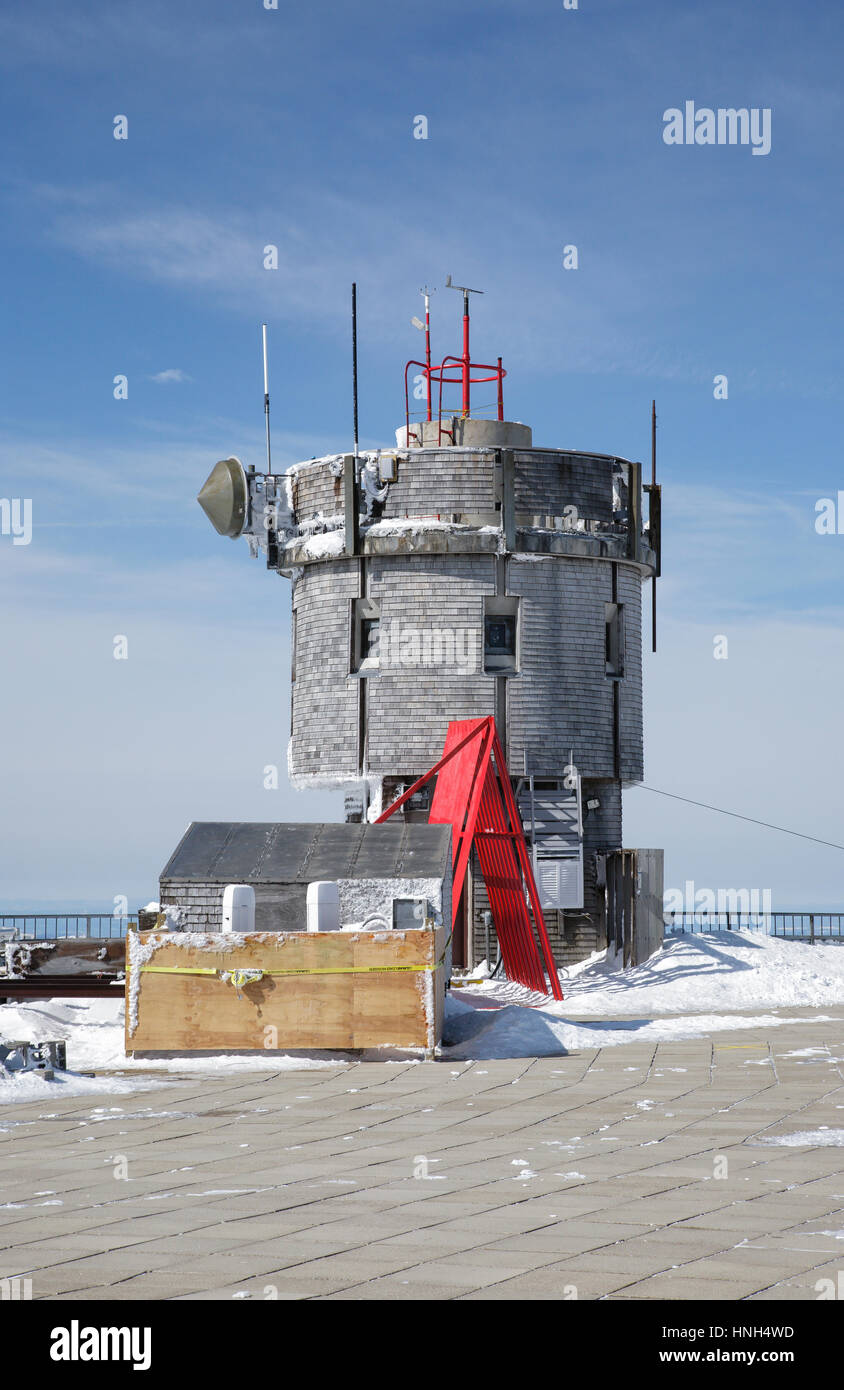 The summit of Mount Washington in the White Mountains, New Hampshire ...