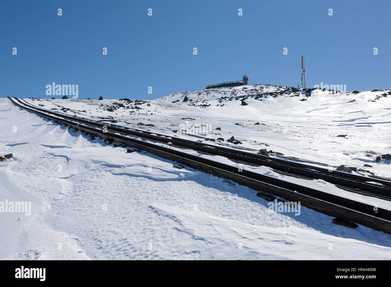 The summit of Mount Washington in the White Mountains, New Hampshire ...