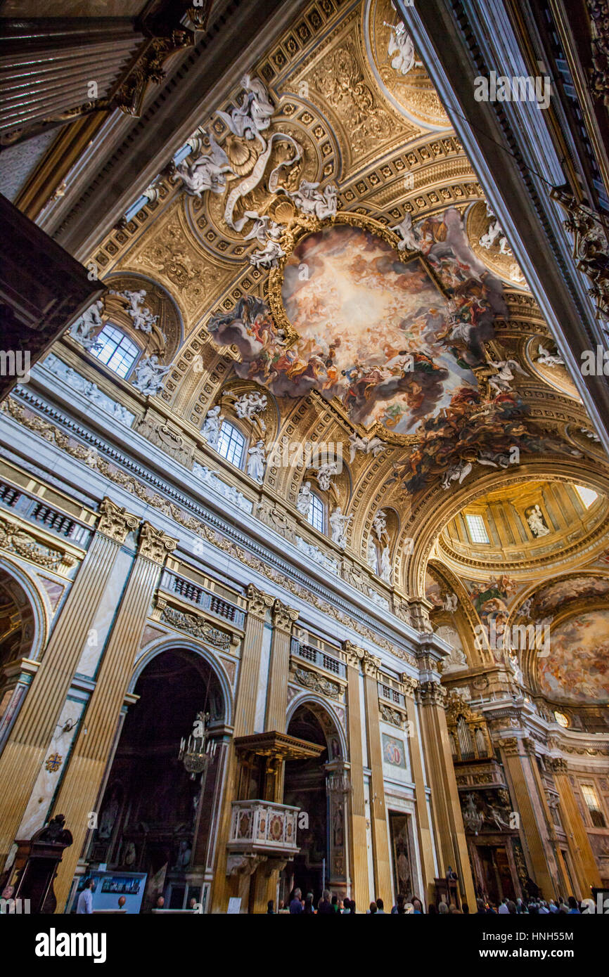 Gesu ceiling rome hi-res stock photography and images - Alamy