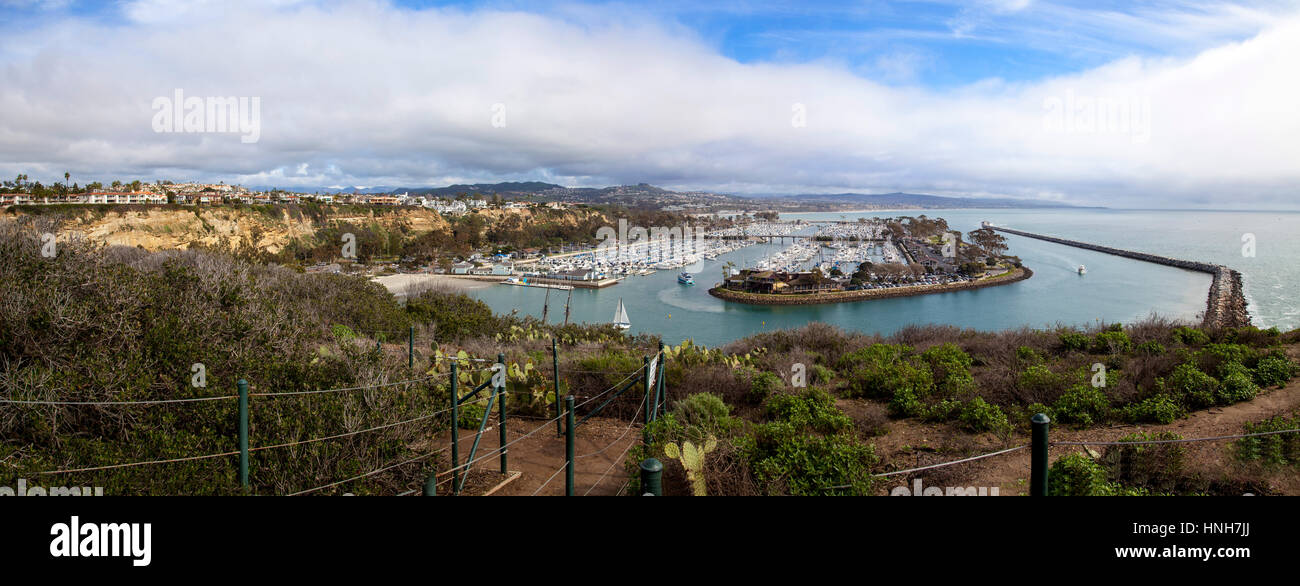Path Point Ca Dana Point Harbor from the hiking path above in Southern California ...