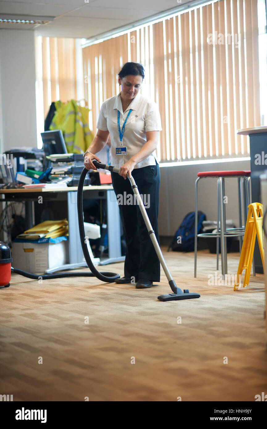 office cleaner Stock Photo