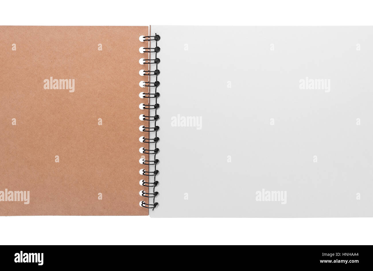 A notebook on a spring. Isolated on white background Stock Photo - Alamy