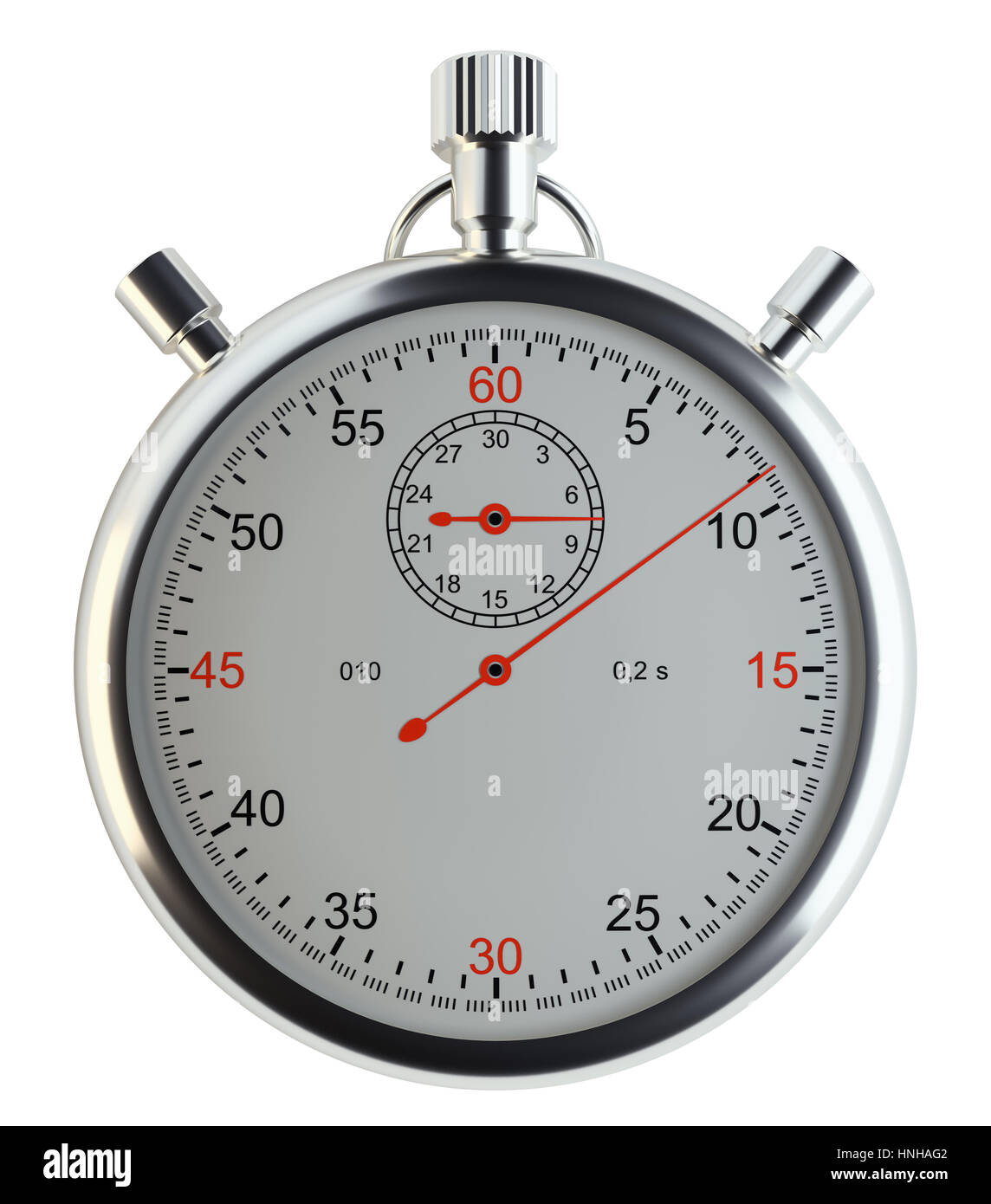 Stopwatch, front view Stock Photo - Alamy
