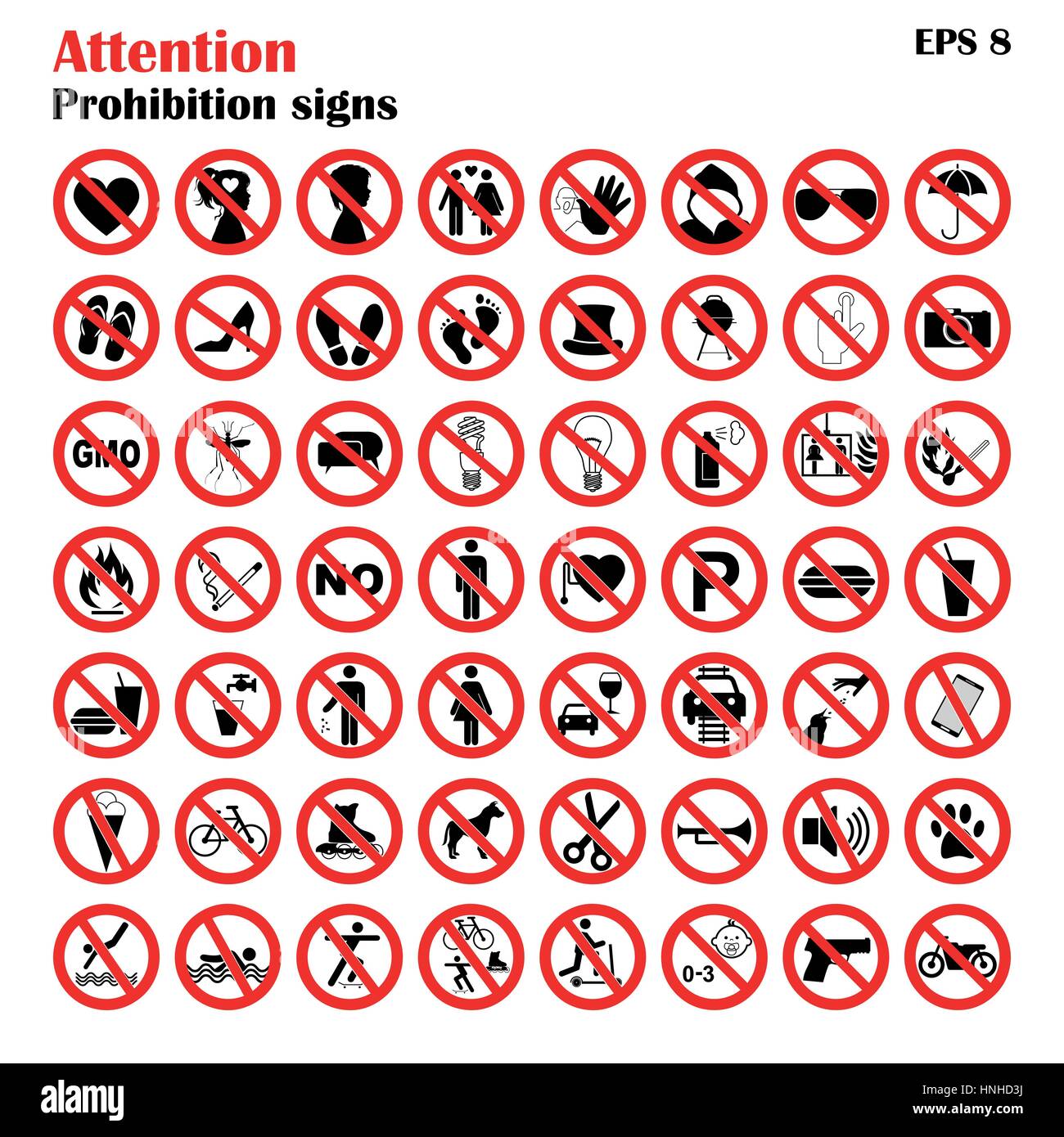 All Prohibition Signs
