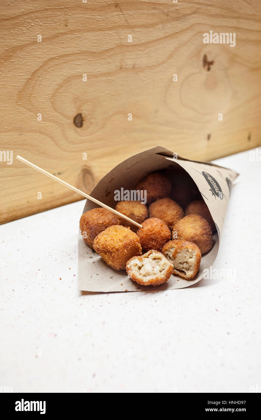 Food Truck Reina Croqueta Stock Photo Alamy