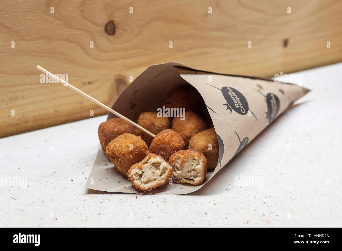 Food Truck Reina Croqueta Stock Photo Alamy