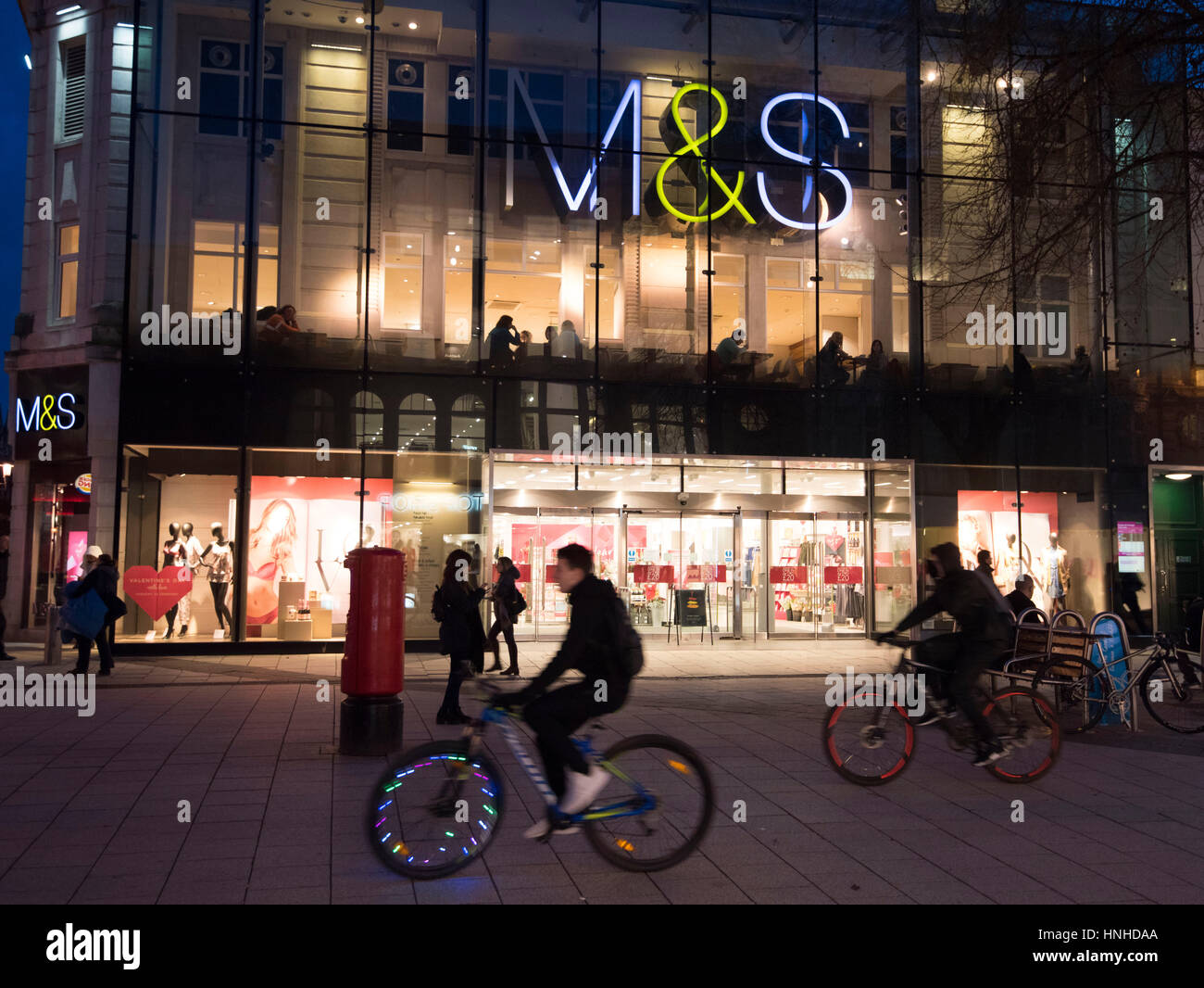 Marks and Spencer store sign logo Stock Photo Alamy