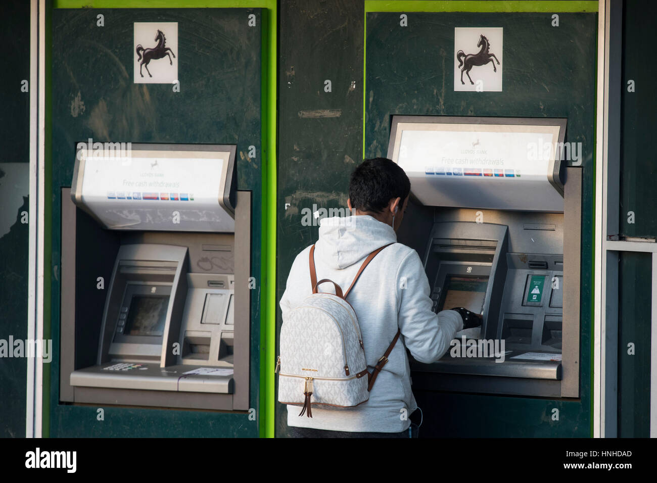 Lloyds bank cash machine Stock Photo Alamy