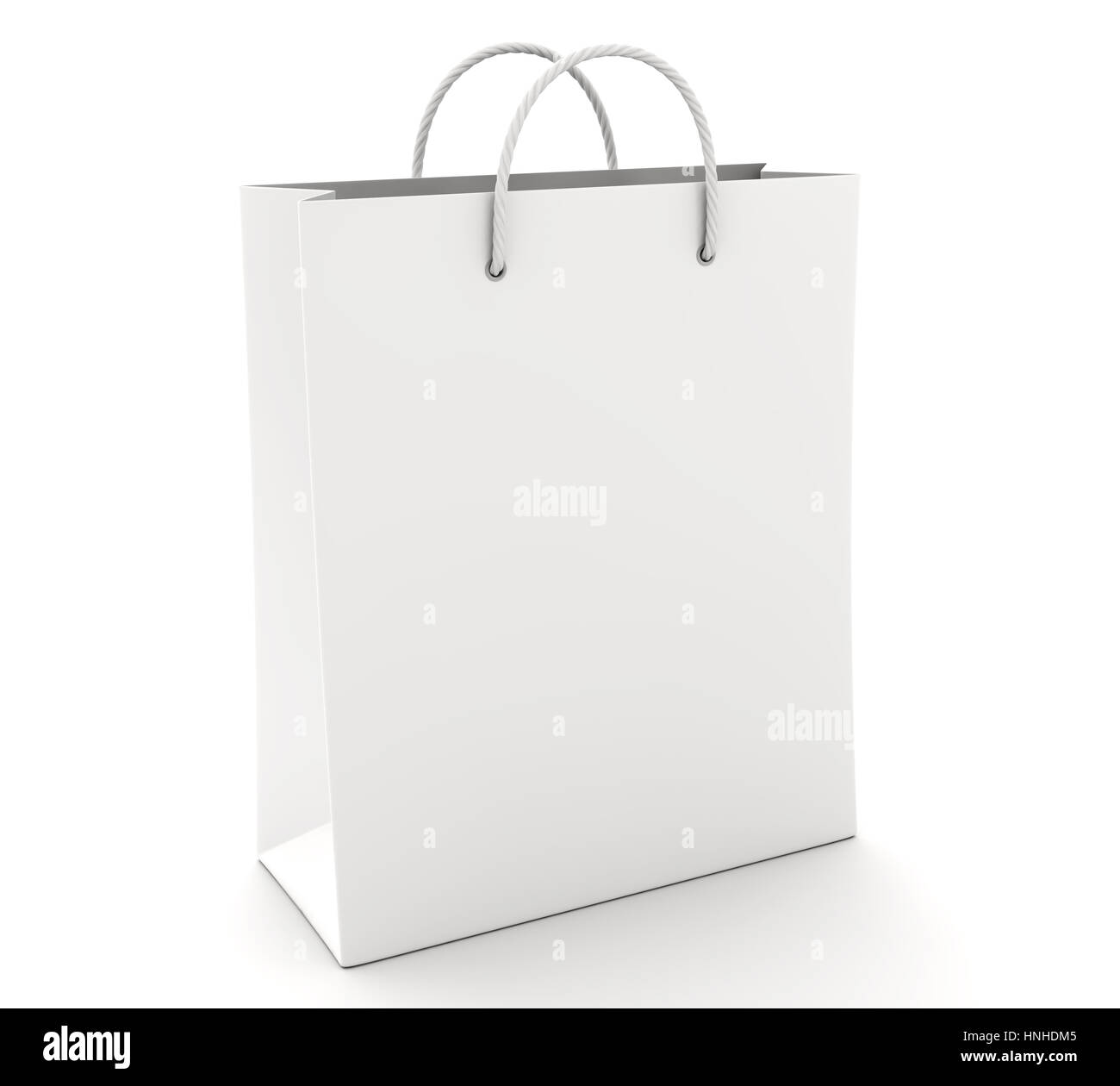 Empty Shopping Bag on the white. 3D illustration Stock Photo - Alamy